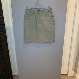 Khaki Jeans Skirt